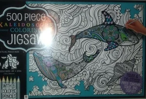 Kaleidoscope 500 Piece Coloring Jigsaw Puzzle Sea Life Under The Waves NEW - Picture 1 of 3