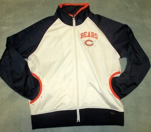 NFL Chicago Bears Reebok Full Zip Jacket  Womens XL w/ Sequins - Picture 1 of 10