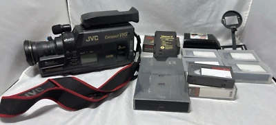 JVC GR-65U Compact VHS Handheld Camcorder Charger Tapes...etc Parts/Repair READ - Image 1 of 4