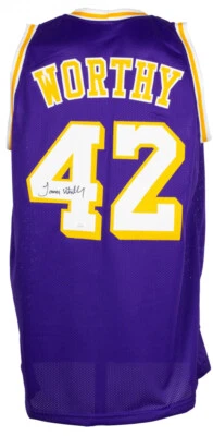 James Worthy Signed Los Angeles Lakers Jersey (JSA COA) 3×NBA Champion - Image 1 of 4