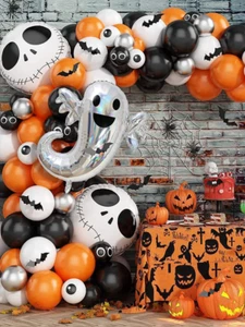 94 Piezas Halloween Casa Embrujada Decoraciones Globo Corona Arco Conjunto Embrujado - Imagen 1 de 13