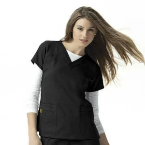 New Wonder Wink 6214 Women's Four Stretch V-Neck Scrub Top - Foto 1 di 8