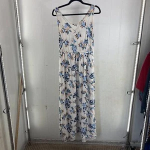 Lucky Brand blue & white floral maxi tank sundress size M - Picture 1 of 5