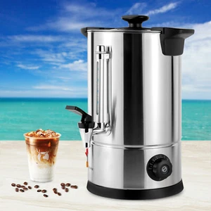 8L Gastronomie Heißwasser Boiler Tee Urne Kaffee Gewerbe Elektrisch Edelstahl - Bild 1 von 17