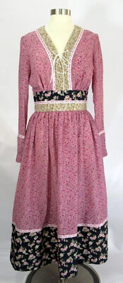 Vintage 1970s handmade Prairie Peasant cottagecore long dress - Image 1 of 4