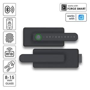 Biometric Frameless Glass Office Door Handle Smart Lock H2| Bluetooth - Picture 1 of 6
