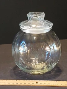 Libbey CANADA Clear Glass Jack-'O-Lantern Candy Jar/Canister NEW  - Picture 1 of 12