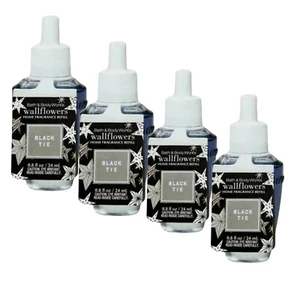 Bath and Body Works 4 Pack Black Tie Wallflower Fragrance Refill 0.8 Oz - Picture 1 of 2