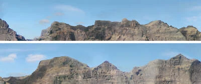 ID BACKSCENES Scalology Basalt Rockface - 12 inch Model Railway Backscene