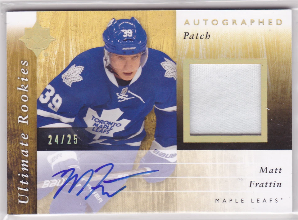 2011 11-12 Ultimate Collection Rookie Patch Autographs #133 Matt Frattin 24/25 - Image 1 of 1