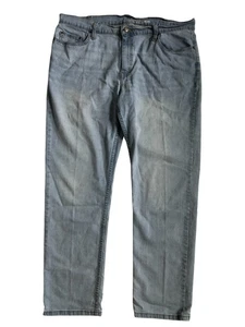 George Slim Size 38x30 Light Wash Straight Stretch Jeans Men's - Picture 1 of 8