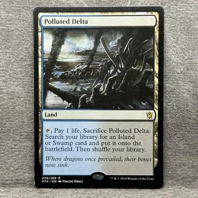 MTG Polluted Delta – Khans of Tarkir (KTK) #239 Non-Foil MP Magic Card - Image 1 of 4