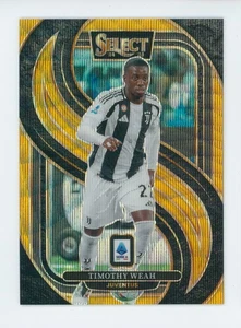 2024-25 Timothy Weah Panini Select Serie A Gold Wave Juventus Soccer Card 2/10 - Picture 1 of 3