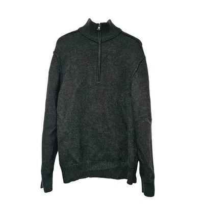 Banana Republic Sweater Men's Size XXL Wool Alpaca 1/2 Zip Olive Green Preppy - Image 1 of 4