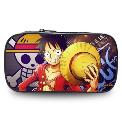 One Piece Luffy Anime Printed Student Single Layer Stationery Storage Pencil Bag - Image 1 of 4