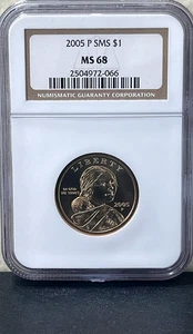 2005 P SMS $1 SACAGAWEA NGC MS 68 - Picture 1 of 2