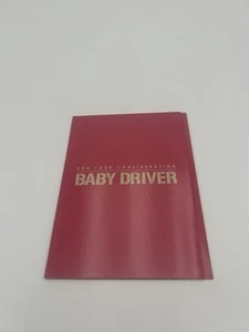 Baby Driver Screenplay DVD For Your Consideration Screener FYC - Picture 1 of 5