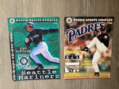 1999/2000 MLB SD Padres/Seattle Mariners Programas de Entrenamiento de Primavera Hoffman/AROD Foto 1 de 4
