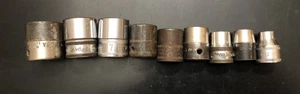 (9) Snap On 6 Point Metric Shallow Sockets 3/8" Drive - 8mm - 19mm - USA - Picture 1 of 19