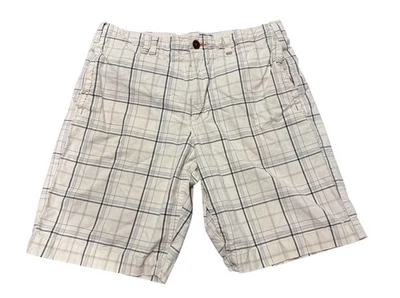 AMERICAN EAGLE Vintage Y2K Men’s Size 34 Cream Brown Plaid Shorts Long Length - Image 1 of 4