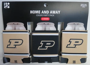 Logo Brands Home and Away Coozie Party Pack Set di 6 Coozies Purdue University - Foto 1 di 4