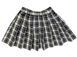 Dennis Uniform Plaid Pleated Skirt Girls Size 10 G10 Union Made in USA Navy - Picture 1 of 7