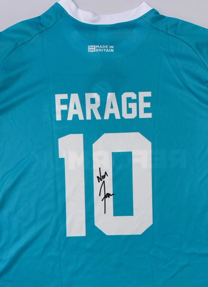 Reform FC Football Shirt #10 Signed By Nigel Farage - Image 1 of 4