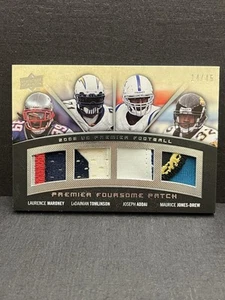 2008 UD Premier LaDanian Tomlinson Maroney Addai Jones-Drew Quad GU Patch /45 - Bild 1 von 3