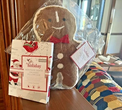 Pottery Barn vacaciones Navidad Rudolph pan de jengibre Disney Santa almohada conjunto de regalo Foto 1 de 4