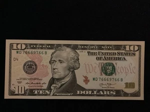 2013 $10 Fancy Serial #, CU - Picture 1 of 2