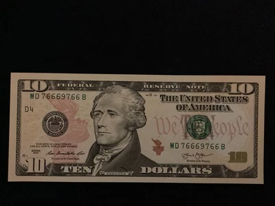 2013 $10 Fancy Serial #, CU - Image 1 of 2