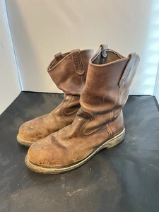 Red wing Pecos Pull On 2231 Super Sole Work Boots Size 10 Distressed Leather - Picture 1 of 8