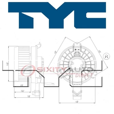 TYC Front HVAC Blower Motor for 2015-2018 Acura RDX Heating Air Conditioning ga Foto 1 de 4