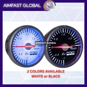 Boost Gauge HKS Style [0-2 Bar] - Pressure Turbo Meter 2.5 Inch - Universal JDM - Picture 1 of 10