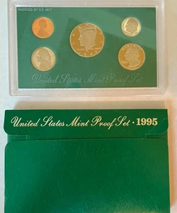 1995-S Clad 5-Coin Mint Proof Set U.S. OGP COA - Bild 1 von 5