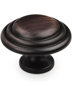 Paquete de 25 perillas de gabinete de bronce frotado con aceite Gobrico de 1-3/8" de diámetro - Imagen 1 de 5