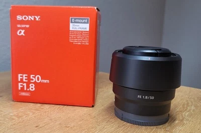Sony FE 50mm F/1.8 35mm full-frame E-mount lens (Used to film Roger Corman) - Image 1 of 2