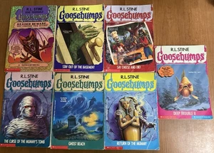 x7 R.L. Stine Goosebumps Lot Scholastic Deep Trouble II #58 Ghost Beach Mummy - Bild 1 von 24