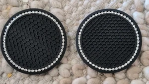Porte-gobelet voiture sous-verre pack de 2 silicone antidérapant intérieur véhicule strass - Photo 1/1