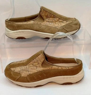Easy Spirit traveltime Comfort Mule Sneakers Shoes US 6.5 Cork Metallic Suede - Image 1 of 4
