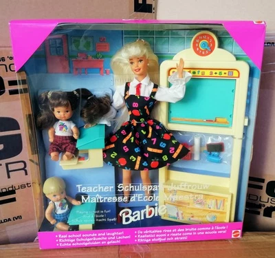 1995 NRFB Teacher Barbie Schulspaß Juffrouw Maîtresse Maestra Europe 90's Mattel - Imagen 1 de 4