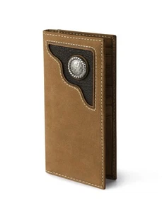 Wrangler Men's Vertical Bifold Genuine Leather Wallet, Contrast Corner Rodeo, - Picture 1 of 6