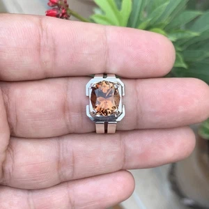 Natürlicher kaiserlicher Topas Ring aus handgefertigtem Sterlingsilber - Bild 1 von 10