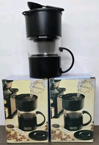 2 Reisegröße Einzelportionen Kompakt Genießen Espresso Kaffee Tee Tasse mit Filternetz - Bild 1 von 2