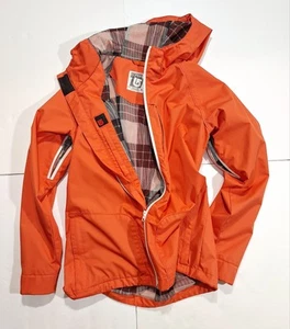 Burton Dryride Women’s Size M Orange/Plaid Spring Jacket Rain Coat FREE SHIPPING - Picture 1 of 9