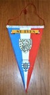 VINTAGE 1970's ST. IVES CORNWALL DOUBLE SIDED SOUVENIR CLOTH PENNANT FLAG