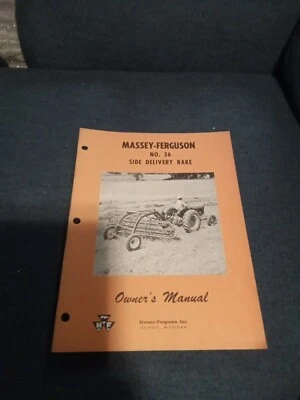 Vintage 1961 Massey Ferguson NO. 36 Side Delivery Rake Owners Manual  - Image 1 of 4
