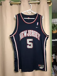 VINTAGE NIKE Jason Kidd #5 NEW JERSEY NETS NBA Stitched Jersey Herren XL *LESEN* - Bild 1 von 24