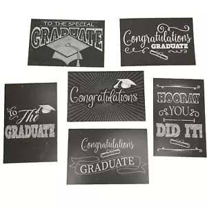 Blank Graduation Cards Note Black White High School College Undated w/ Env 60 Pk - Picture 1 of 8