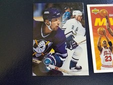 Bobby Dollas Anaheim Ducks 1994-95 Flair Hockey NHL OVERSIZE BLANK BACK WOW